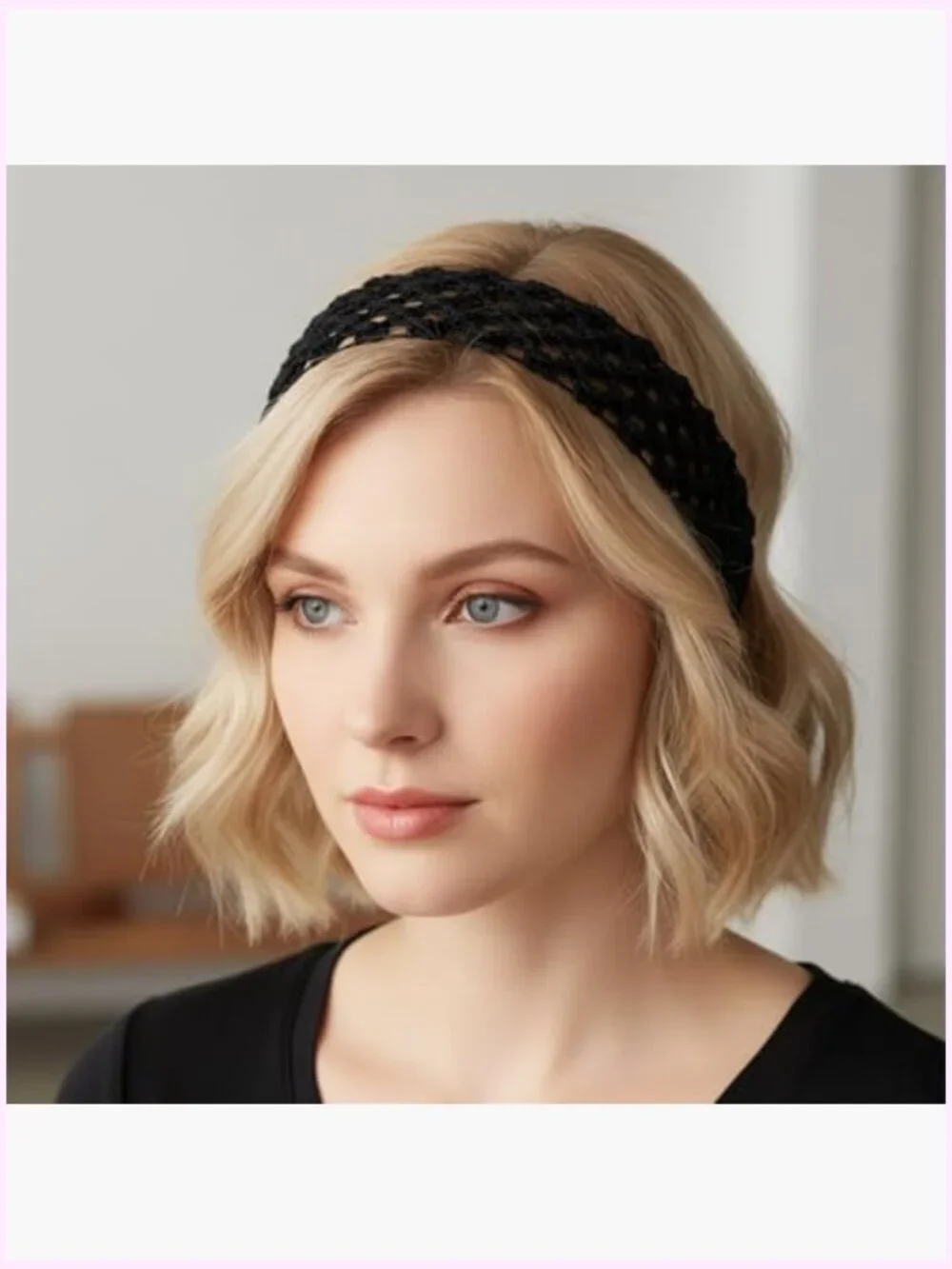 6pcs Crochet Headband Multi Color Retro Knit Elastic Headbands for Women - Soft
